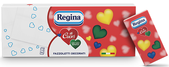 REGINA DI CUORI FAZZOLETTI DECORATI